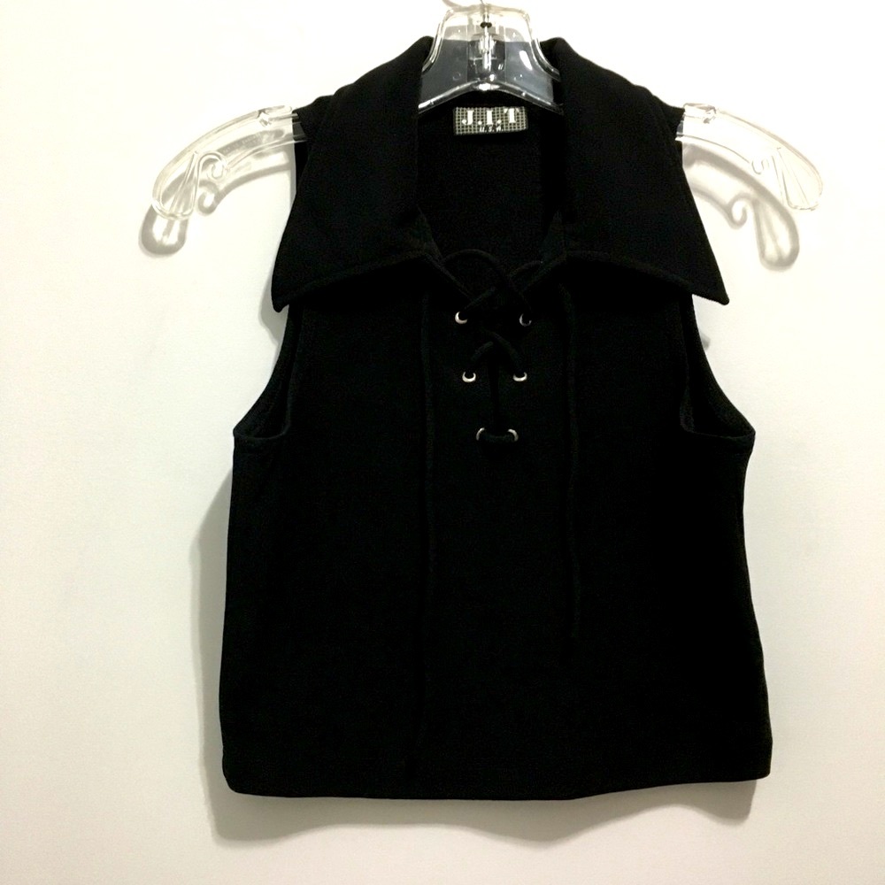 J.I.T USA Women’s Black Sleeveless Cropped Top